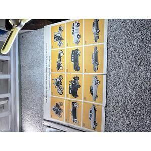 Vintage Educational Poster 'Automobiles Through The Years' Grade Three